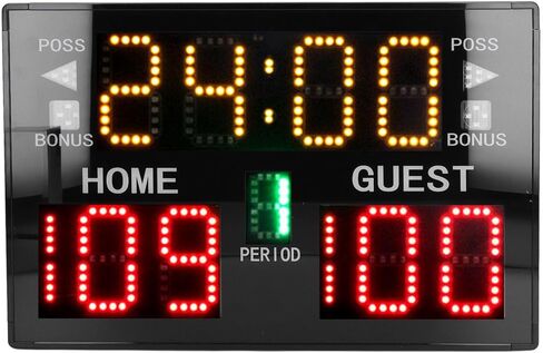 Eujgoov Scoreboard Basketball Electronic LED Digital Multisport Tabletop Indoor Clock 11 Digit Timer Buzzer for Indoor Sports Game Training in Saudi Arabia