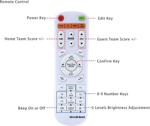 Eujgoov Scoreboard Basketball Electronic LED Digital Multisport Tabletop Indoor Clock 11 Digit Timer Buzzer for Indoor Sports Game Training in Saudi Arabia