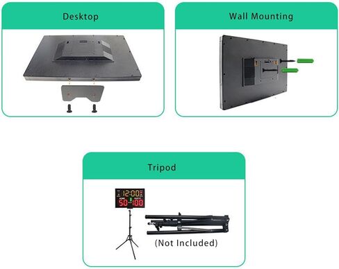 Eujgoov Scoreboard Basketball Electronic LED Digital Multisport Tabletop Indoor Clock 11 Digit Timer Buzzer for Indoor Sports Game Training in Saudi Arabia