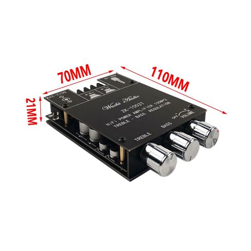 2 قطعة ZK-1002T 5.0 لوحة مضخم صوت 2.0 200 واط HiFi مضخم صوت أمبير مع تحكم ثلاثي وباس ومدخلات BT وAUX تيار مستمر 9-24 فولت 2.0 قناة وحدة ستيريو أمبير لمكبرات الصوت ذاتية الصنع in Kuwait