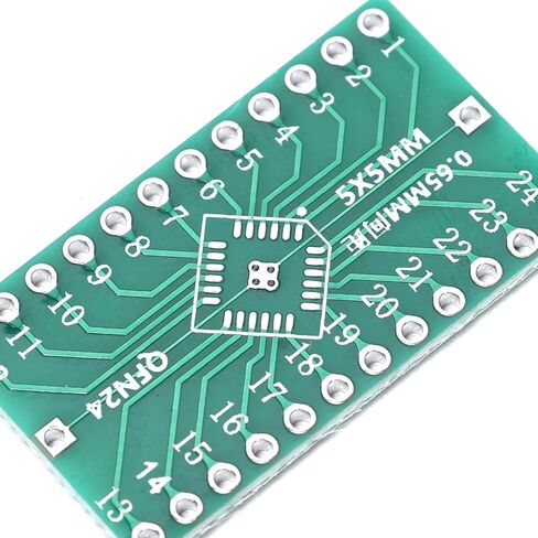 10 Pcs QFN24 to DIP PCB Adapter Board 0.5/0.65mm Pitch Converter for MCU/QFN Chip On Breadboard Or Perfboard in Saudi Arabia