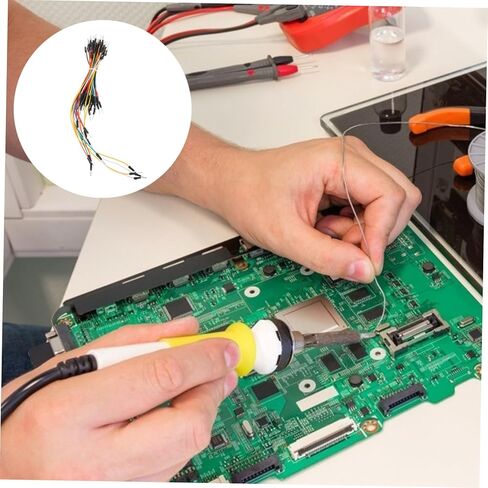 Vaguelly 120 PCS Solderless Jumper Wire Set for Breadboard Prototyping Multi-Color AWG Hookup Wires for Circuit Board Wiring in Saudi Arabia