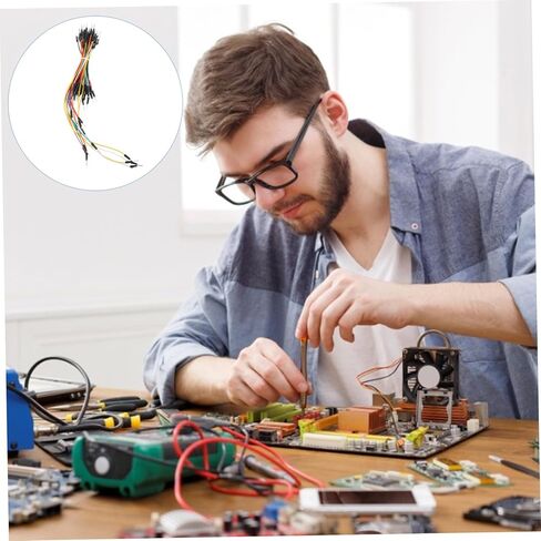 Vaguelly 120 PCS Solderless Jumper Wire Set for Breadboard Prototyping Multi-Color AWG Hookup Wires for Circuit Board Wiring in Saudi Arabia