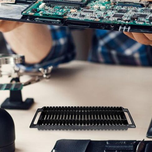STOBAZA Anti-Static PCB Rack 25-Slot Circuit Board Holder 18.7 Inch Bar Bracket for Electronics Storage and Assembly in Saudi Arabia