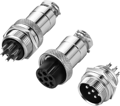 5 sets of GX16 2/3/5/6/7/9/10 pin male and female soldering industrial connectors(5 SETS_7P) in Kuwait