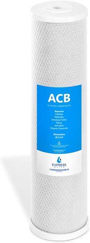 Express Water – 2 Pack Water Filter Activated Carbon Block Replacement Filter – ACB Large Capacity Filter – Whole House Filtration – 5 Micron Water Filter – 4.5" x 20" inch in Saudi Arabia