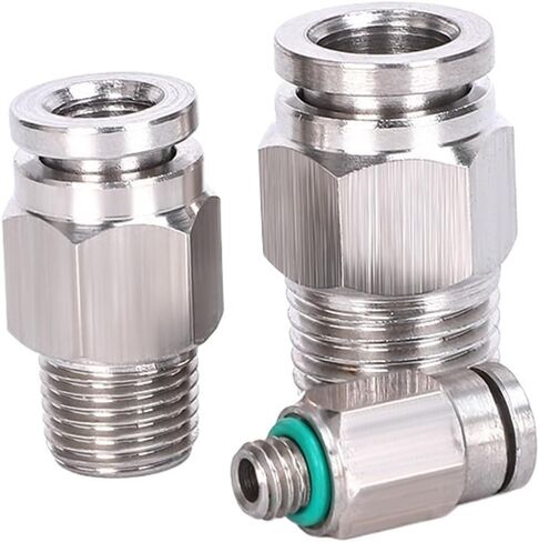 304 Stainless Steel Pneumatic Quick Plugs Connector Threaded Straight Air Pump PC Pipe 1Pcs(Stainlesssteelpc8-m5) in Saudi Arabia