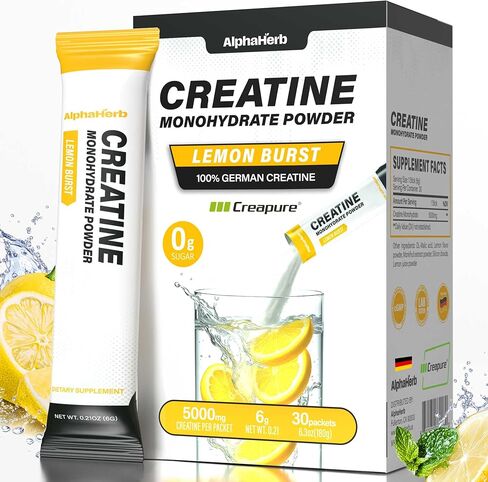 Creatine Monohydrate Powder – Creapure® German-Sourced, Mixed Berry Flavour, 30 Stick Creatine Packs, 5000mg Each | No Sugar, No Fillers, Gluten-Free in Saudi Arabia
