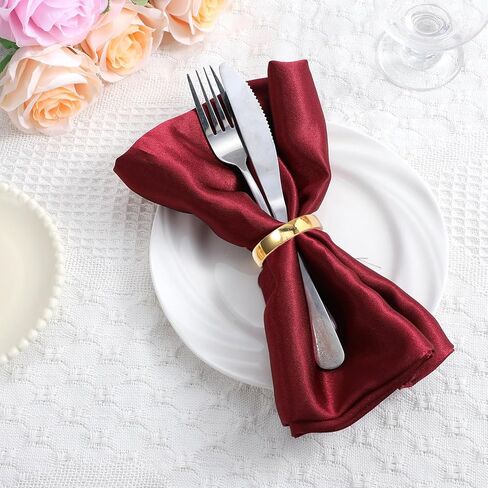 24 Pcs Gold Napkin Rings Set, Semicircle Metal Gold Napkin Holder Buckles, Fall Thanksgiving Christmas Napkin Rings, Napkins Rings for Dinner Table Decor, Wedding, Banquet, Party, Easter in Saudi Arabia
