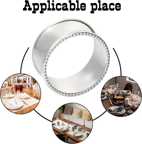 16 Pcs Silver Napkin Rings Set Hollow Out Metal Napkin Holder Exquisite Serviette Buckle Bulk for Wedding Party Gathering Dinner Table Decoration in Saudi Arabia