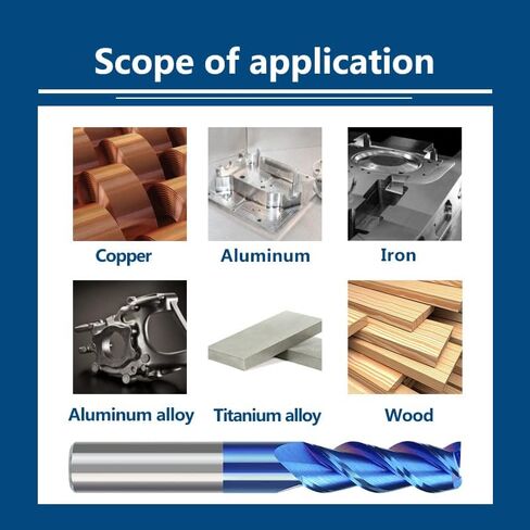 6 قطع كربيد نهاية قاطعة الطاحونة 3 الناي راوتر بت نانو الأزرق طلاء كربيد نهاية مطحنة قطع الألومنيوم قاطعة المطحنة أداة طحن المعادن in Kuwait