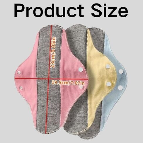 6 Pieces Reusable Leak-Proof & Waterproof Washable Pads, Pure Cotton Washable Underwear for Elderly Care & Mobility Support, Feel Secure, Dry, Comfortable Breathable Fabric for Women in Saudi Arabia