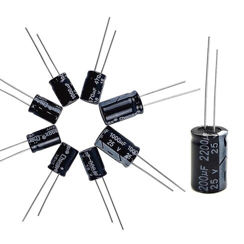 42 Values 810 Pieces, 0.1uF-2200uF, 10V 16V 25V 50V 100V, Electrolytic Capacitor Assortment Kit, DIY in-line Aluminum Capacitors Set, Direct Insertion Series in Saudi Arabia
