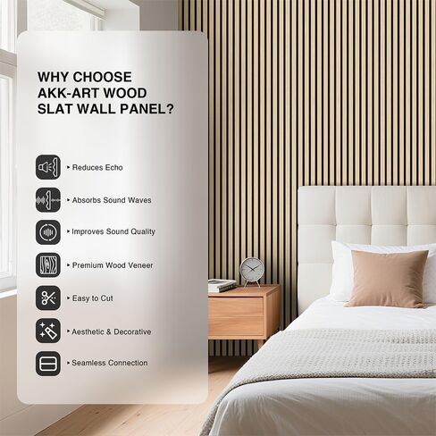 Wood Panels for Wall, Soundproof & Acoustic Wood Slat Wall Panel for Interior Decor, Sound Absorbing Panels for Office,Home Theater & Living Room(Oak#13,2 Pack-47.2"*23.6") in Saudi Arabia