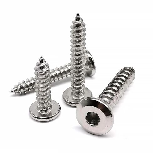 M2 M2.3 4/5/6/8-16mm Allen Hexagon Hex Socket Large Wafer Head Wood Screw A2-70 304 Stainless Steel 50Pcs(4mm,50pcs M2) in Saudi Arabia