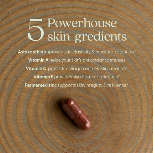 New Chapter Daily Skin Renewal Supplement, Clinical-Strength Astaxanthin for Youthful Skin Care + Collagen Protection with Vitamin C, Vitamin A, E & Zinc - 30 Capsules in Saudi Arabia