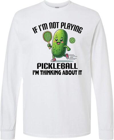 تي شيرت Inktastic Funny Pickleball Quote للكبار بأكمام طويلة in Kuwait