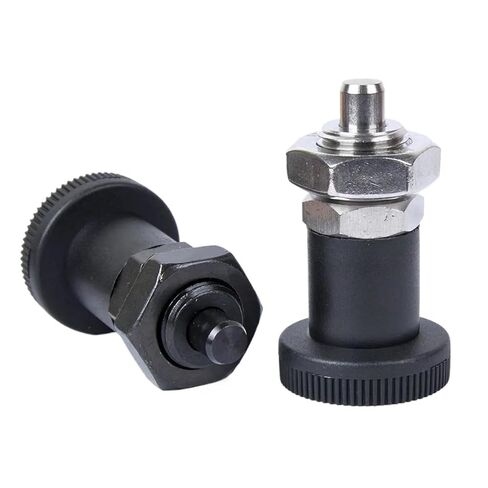 VCN216 Plastic Index Bolts Taper Tips Locking Pins Self-Locking/Return-Type Indexing Plungers with Nuts 1Pcs(VCN216-BK,M12) in Saudi Arabia
