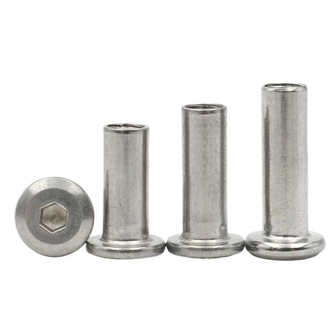 M3 M4 M5 M6 M8 304 Stainless Steel Large Flat Hexagon Hex Socket Head Rivet Connector Insert Joint Sleeve Cap Nut(Length 8mm) in Kuwait