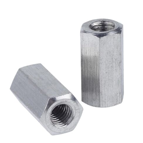 M5 M6 M8 M10 M12 M16 M20 M24 304 Stainless Steel Hex Coupling Nuts Rod Nut Connection Threaded Bar Stud Long(M10x17x22) in Saudi Arabia