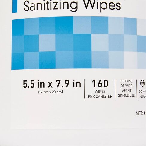 McKesson Instant Hand Sanitizing Wipes - Cleans Hands and Skin, Contains Ethyl Alcohol, No Rinsing Required - 5 1/2 in x 7 9/10 in, 160 Wipes, 12 Packs, 1920 Total in Saudi Arabia