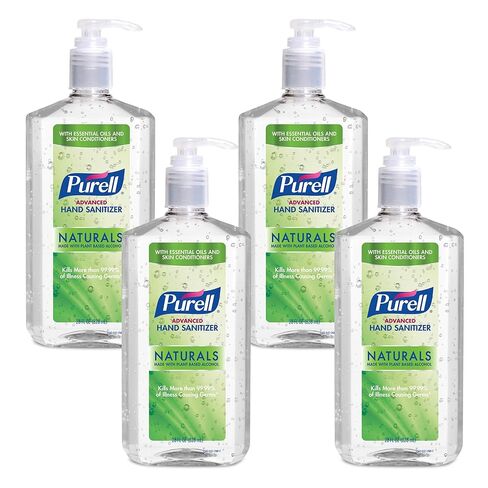 Purell Advanced Hand Sanitizer Naturals with Plant Based Alcohol, Citrus Scent, 28 fl oz Pump Bottle (Pack of 4) - 3182-04-CMR in Saudi Arabia