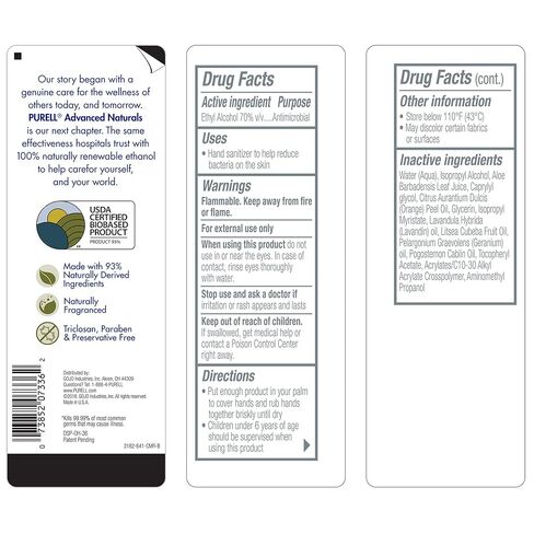 Purell Advanced Hand Sanitizer Naturals with Plant Based Alcohol, Citrus Scent, 28 fl oz Pump Bottle (Pack of 4) - 3182-04-CMR in Saudi Arabia