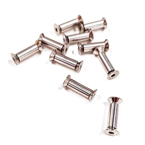10PCS Knife Handle Bolt Rivets Scale Screw Fastener Nut Flat Hex Head Silver in Saudi Arabia