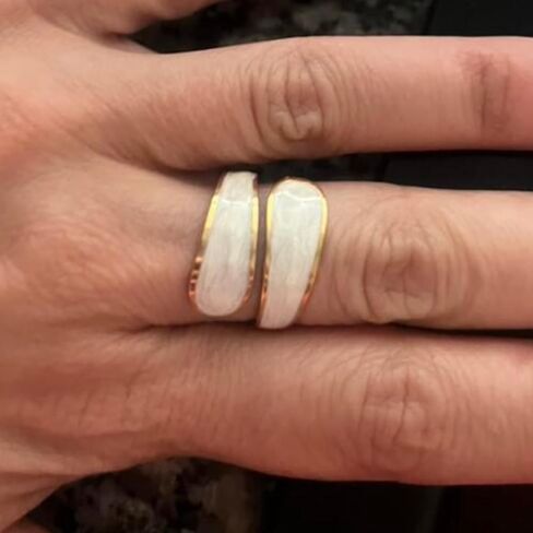 Boho Rings Chunky Adjustable Stainless Steel Rings Summer Jewelry Accessories for Party Anniversary Birthday Gifts for Women in Kuwait