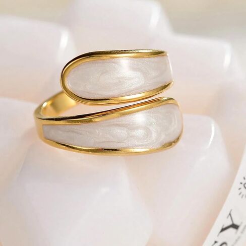 Boho Rings Chunky Adjustable Stainless Steel Rings Summer Jewelry Accessories for Party Anniversary Birthday Gifts for Women in Kuwait