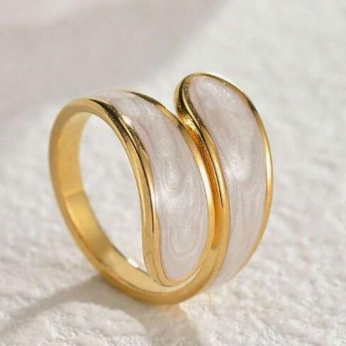 Boho Rings Chunky Adjustable Stainless Steel Rings Summer Jewelry Accessories for Party Anniversary Birthday Gifts for Women in Kuwait