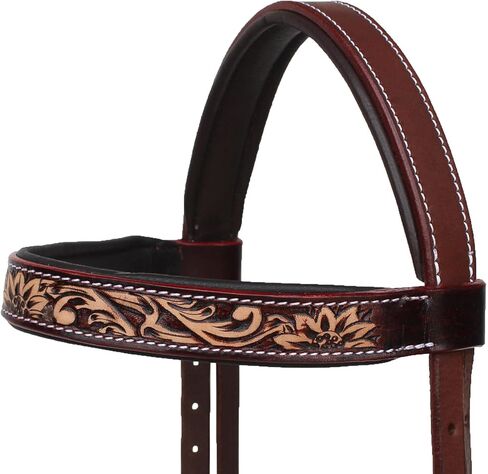 Horse Western Leather Bitless Sidepull Bridle Split Reins 77RS29BR in Saudi Arabia