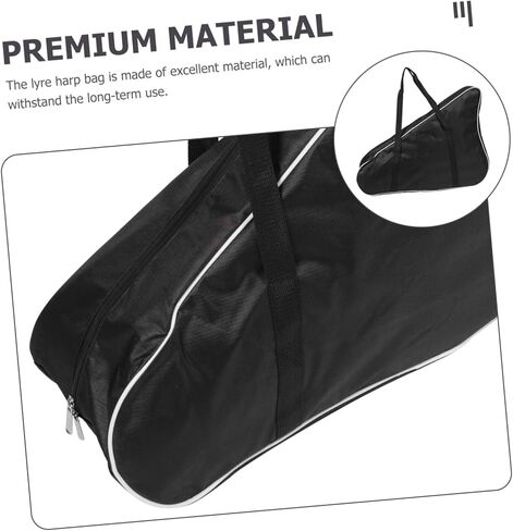 Kisangel Gig Bag Harp Lyre Storage Bag Lyre Carry Case Travel Musician Small Instrument Storage Pouch Acoustic Lyre Carrying Bag Lyre Handbag Lyre Carrying Pouch Key Black Oxford Cloth in Saudi Arabia