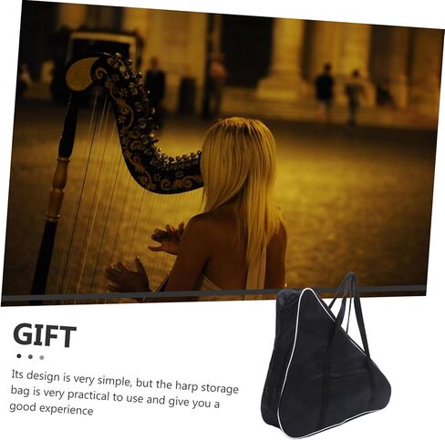 Toddmomy Lyre Harp Carrying Case Qchord Storage Bag Non-slip Thicken Harp Pouch Portable Storage Case in Saudi Arabia
