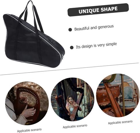 Toddmomy Lyre Harp Carrying Case Qchord Storage Bag Non-slip Thicken Harp Pouch Portable Storage Case in Saudi Arabia