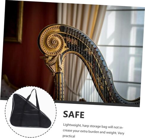 Toddmomy Lyre Harp Carrying Case Qchord Storage Bag Non-slip Thicken Harp Pouch Portable Storage Case in Saudi Arabia