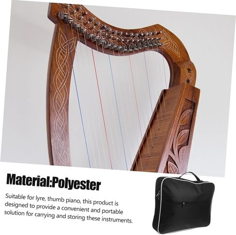 Yardwe Portable Lyre Harp Storage Bag Durable String Carrying Pouch for Thumb Pianos and Lyres Lightweight Design for and Protection in Saudi Arabia