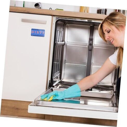 Alipis Dishwasher Clean Dirty Sign Versatile Indicator for Dishwashers Washing Machines and Refrigerators Scratch-Resistant Design Decoration in Saudi Arabia