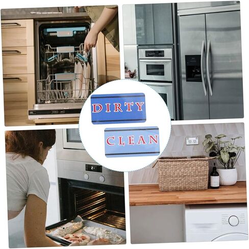 Alipis Dishwasher Clean Dirty Sign Versatile Indicator for Dishwashers Washing Machines and Refrigerators Scratch-Resistant Design Decoration in Saudi Arabia