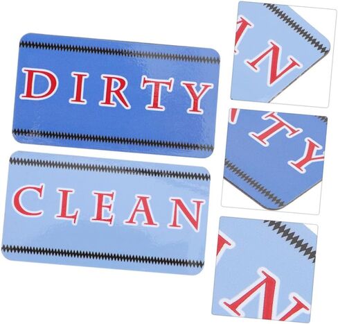 Alipis Dishwasher Clean Dirty Sign Versatile Indicator for Dishwashers Washing Machines and Refrigerators Scratch-Resistant Design Decoration in Saudi Arabia