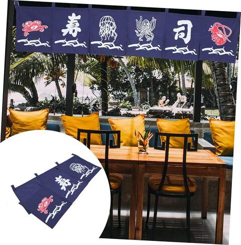 Japanese Sushi Party Decorations Doorway Curtain Feng Shui Hanging Curtain in Saudi Arabia