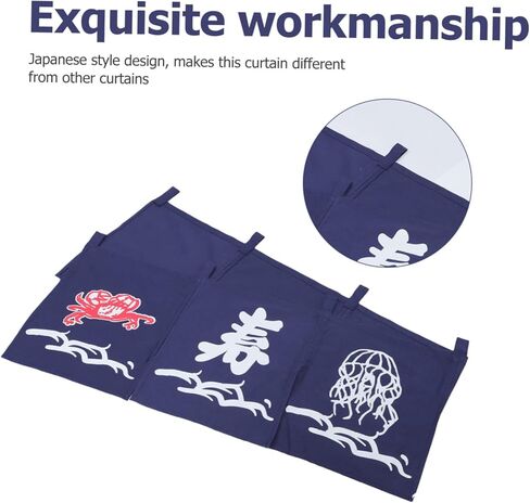 Japanese Sushi Party Decorations Doorway Curtain Feng Shui Hanging Curtain in Saudi Arabia