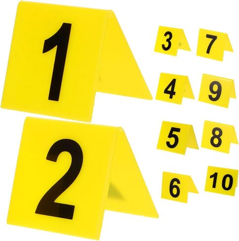 VALICLUD 10Pcs Double Sided Table Numbers Acrylic Restaurant Number Markers and for Banquets Events and Parties Seating Signage for Easy Guest Distinction in Saudi Arabia