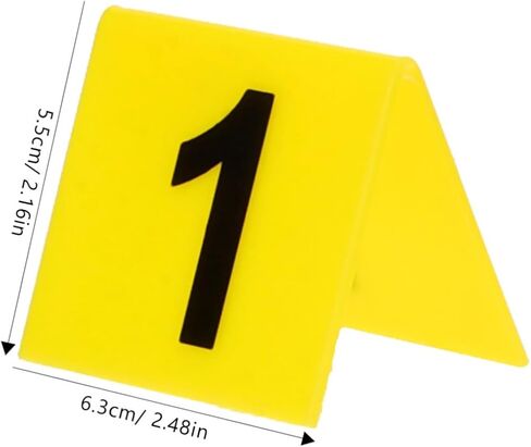 VALICLUD 10Pcs Double Sided Table Numbers Acrylic Restaurant Number Markers and for Banquets Events and Parties Seating Signage for Easy Guest Distinction in Saudi Arabia