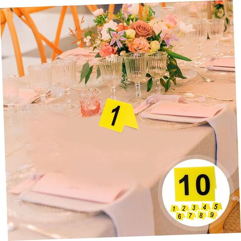 VALICLUD 10Pcs Double Sided Table Numbers Acrylic Restaurant Number Markers and for Banquets Events and Parties Seating Signage for Easy Guest Distinction in Saudi Arabia