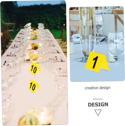 VALICLUD 10Pcs Double Sided Table Numbers Acrylic Restaurant Number Markers and for Banquets Events and Parties Seating Signage for Easy Guest Distinction in Saudi Arabia