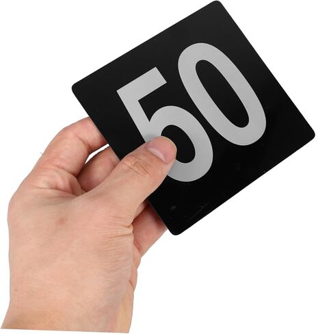 PRETYZOOM 50Pcs Double Sided Table Number Cards Wedding Number Signs for Restaurant Cafe Club Reception Contemporary Design for Easy Visibility Long Lasting Use in Saudi Arabia