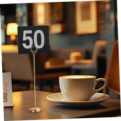PRETYZOOM 50Pcs Double Sided Table Number Cards Wedding Number Signs for Restaurant Cafe Club Reception Contemporary Design for Easy Visibility Long Lasting Use in Saudi Arabia