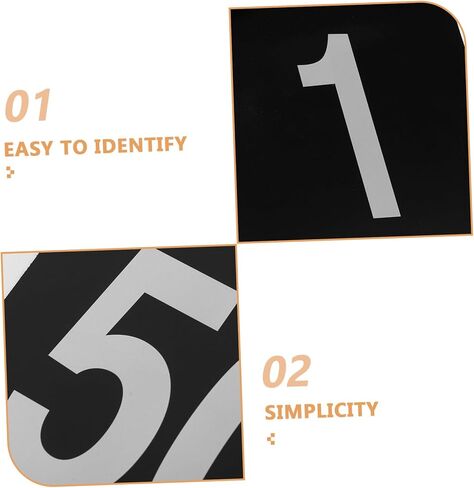 PRETYZOOM 50Pcs Double Sided Table Number Cards Wedding Number Signs for Restaurant Cafe Club Reception Contemporary Design for Easy Visibility Long Lasting Use in Saudi Arabia