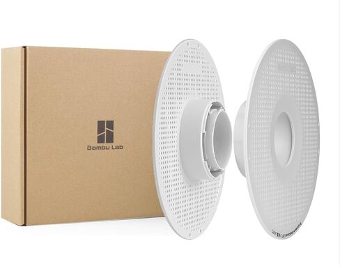 Bamboo LAB Original AMS Filament Spool حامل صينية بكرة خيوط قابلة للفصل صينية درجة حرارة منخفضة قابلة لإعادة الاستخدام مناسبة لـ PLA، PETG، TPU، ABS متوافق مع طابعة Bambu X1، P1، A1 ثلاثية الأبعاد (أبيض) in Kuwait